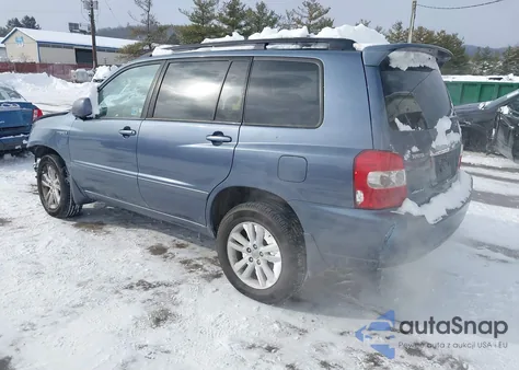 2007 Toyota Highlander Hybrid V6 z USA, uszkodzony, nr VIN JTEHW21AX70040838